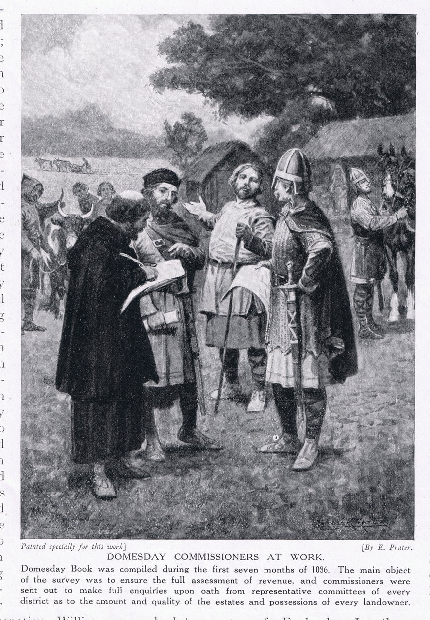 I Commissari del Domesday al lavoro AD1086, anni 
