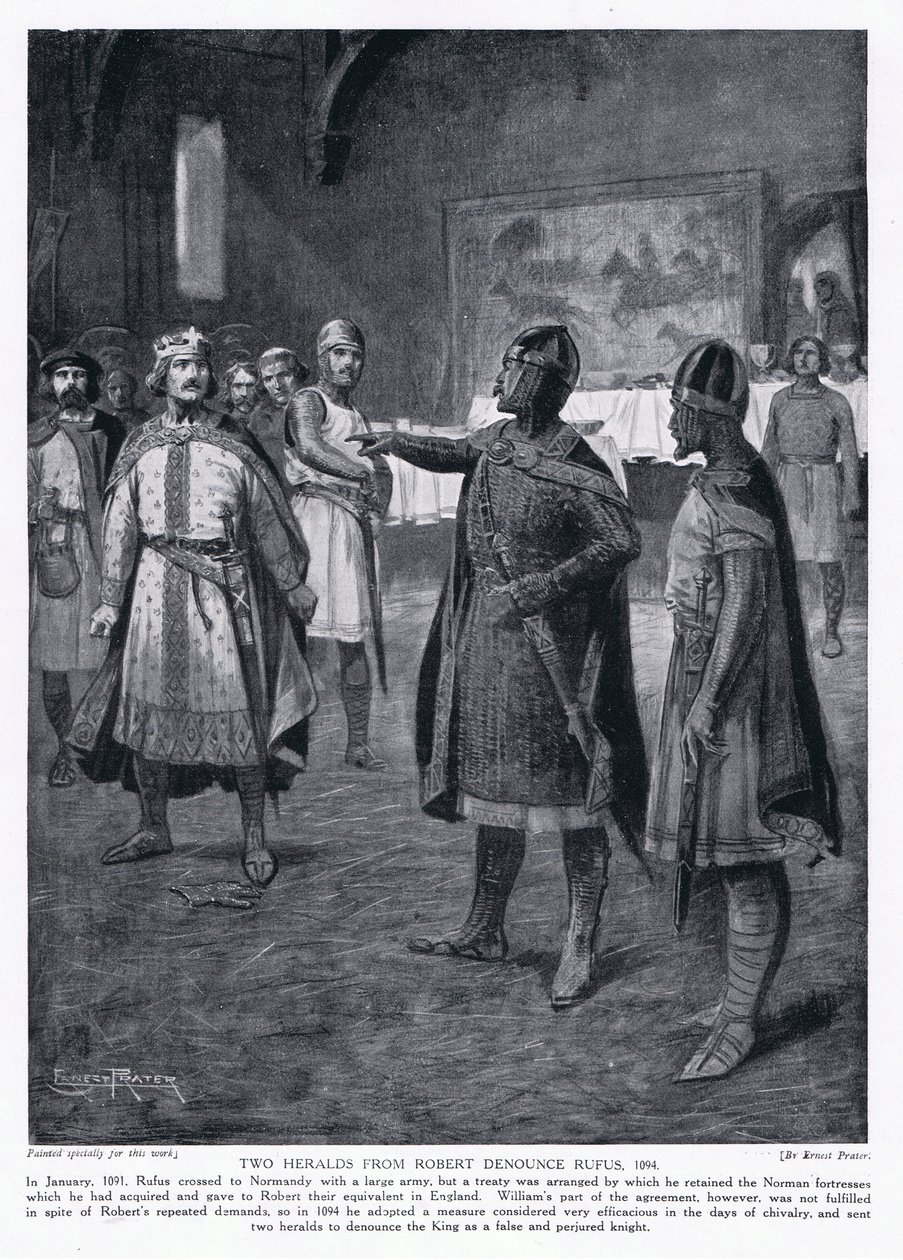 Due araldi di Robert denunciano Rufus AD1094, anni 