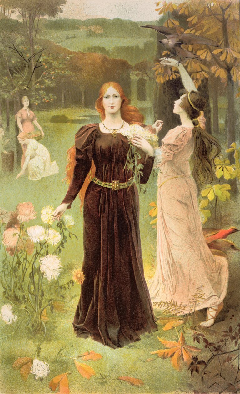 Autunno, tavola 50 dal terzo volume di Album de la Decoration, c.1900 da Ernest de Bonnencontre