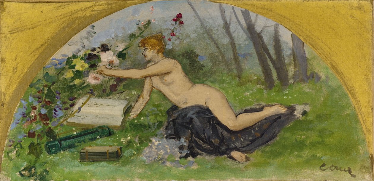 Bozzetto per il Salon des Sciences al Municipio di Parigi: Botanica da Ernest Ange Duez