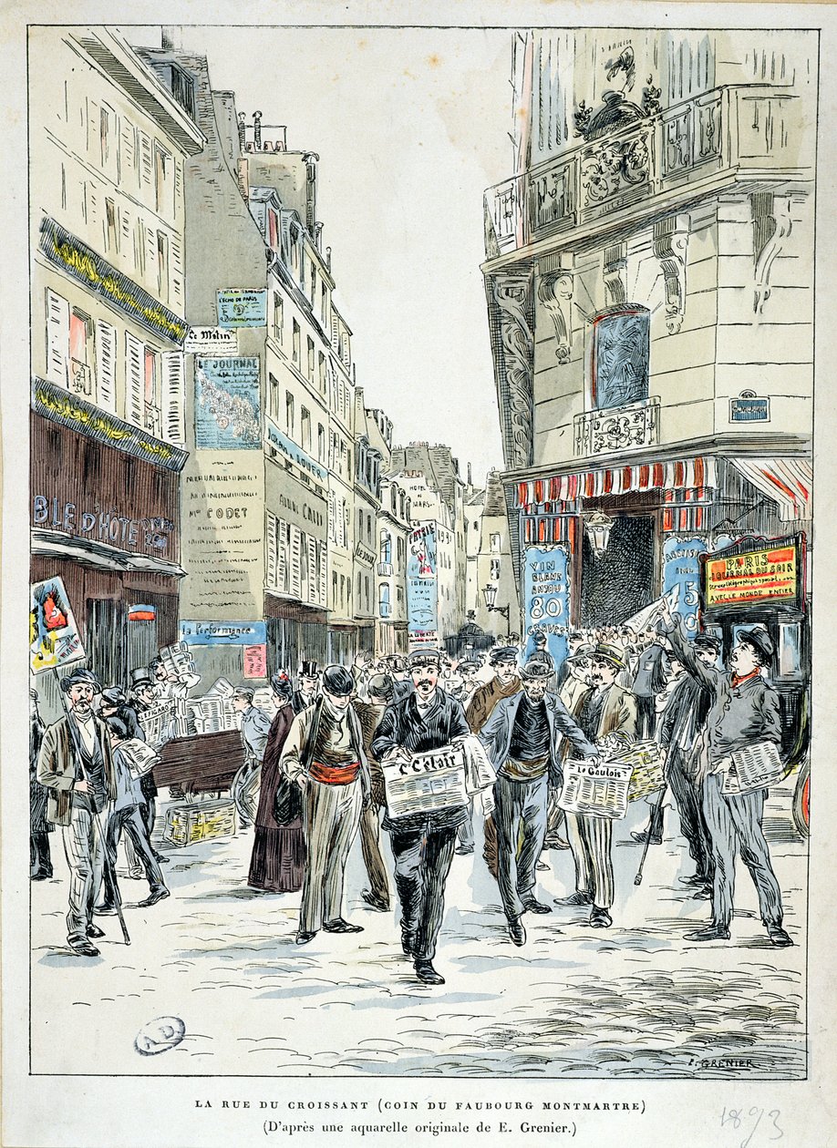 Veduta della Rue de Croissant nell