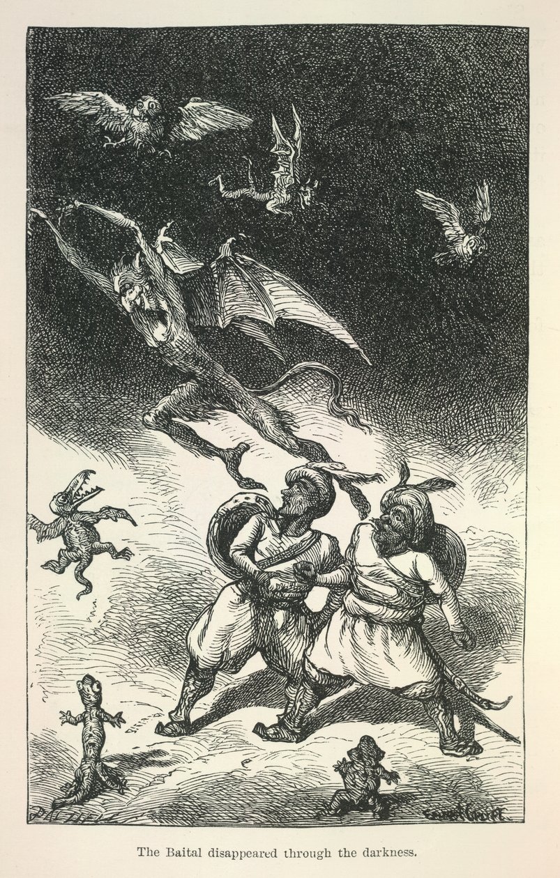Illustrazione da "Vikram e il Vampiro" di Richard Francis Burton da Ernest Henry Griset