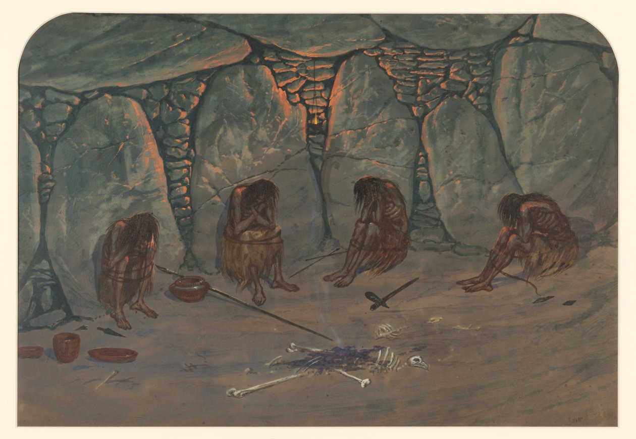 Scena preistorica, 1871 da Ernest Henry Griset