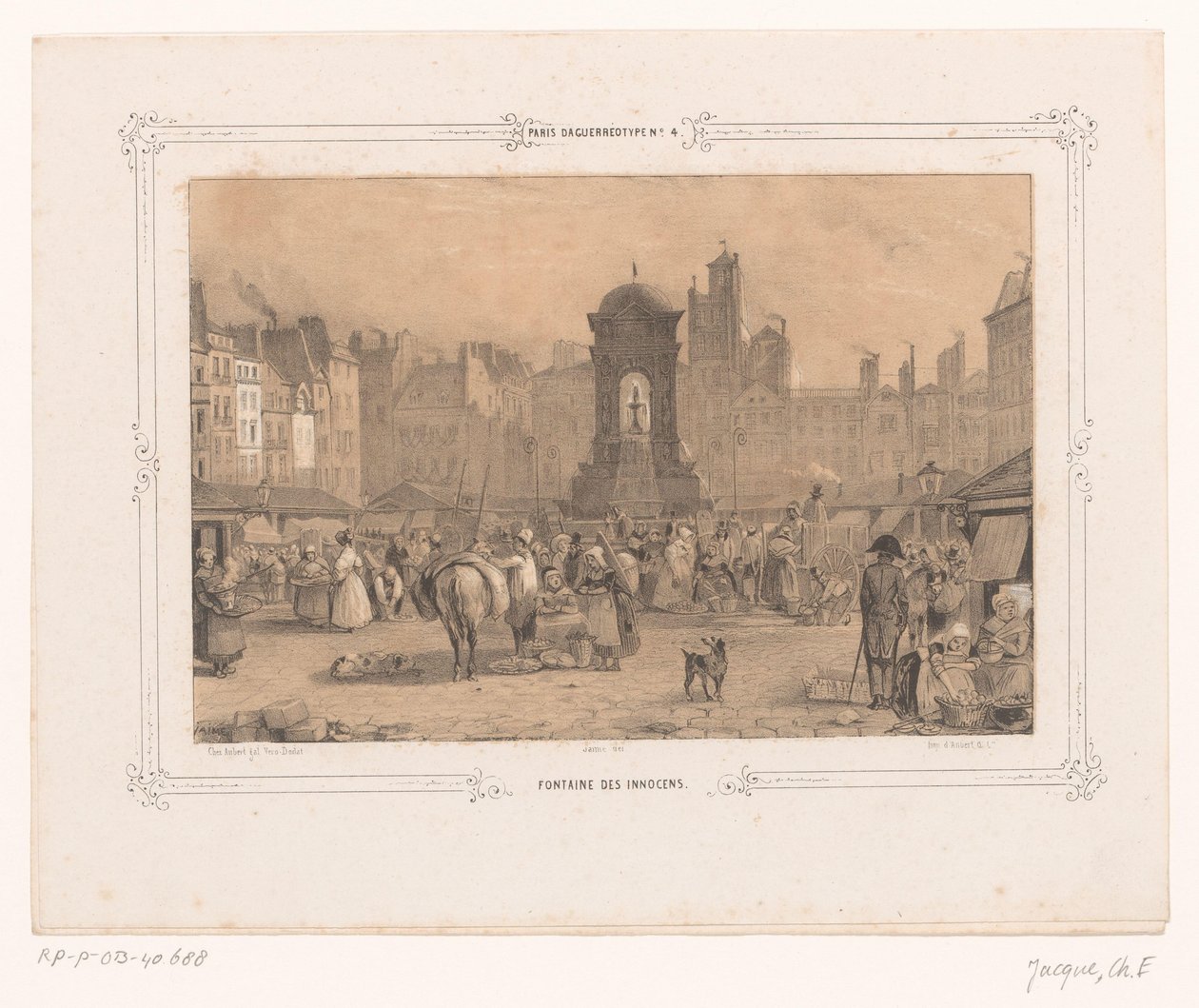 Veduta della Fontaine des Innocents a Parigi da Ernest Jaime