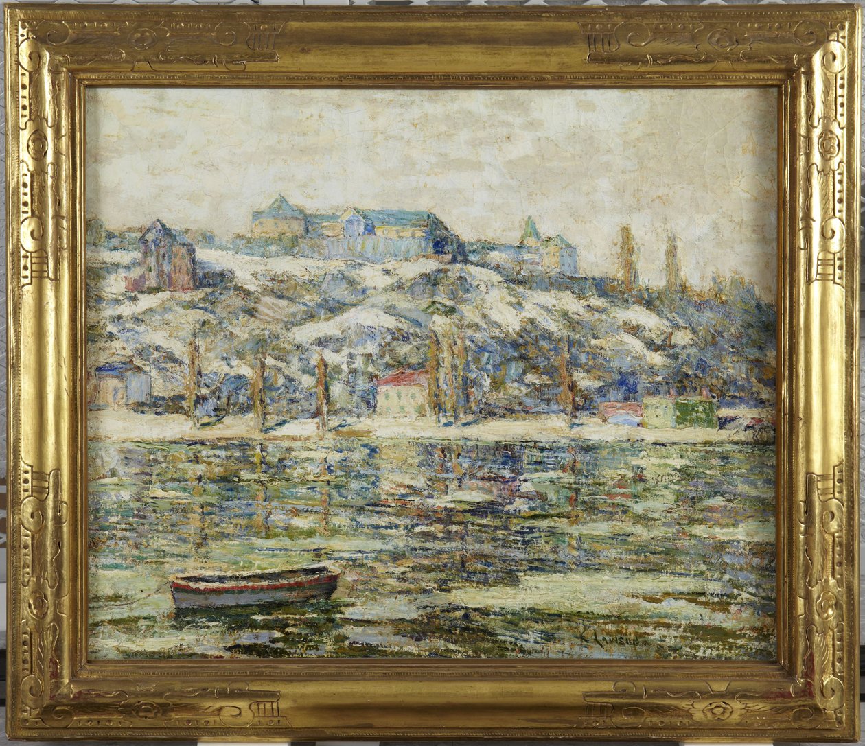 Il fiume Harlem nella neve da Ernest Lawson