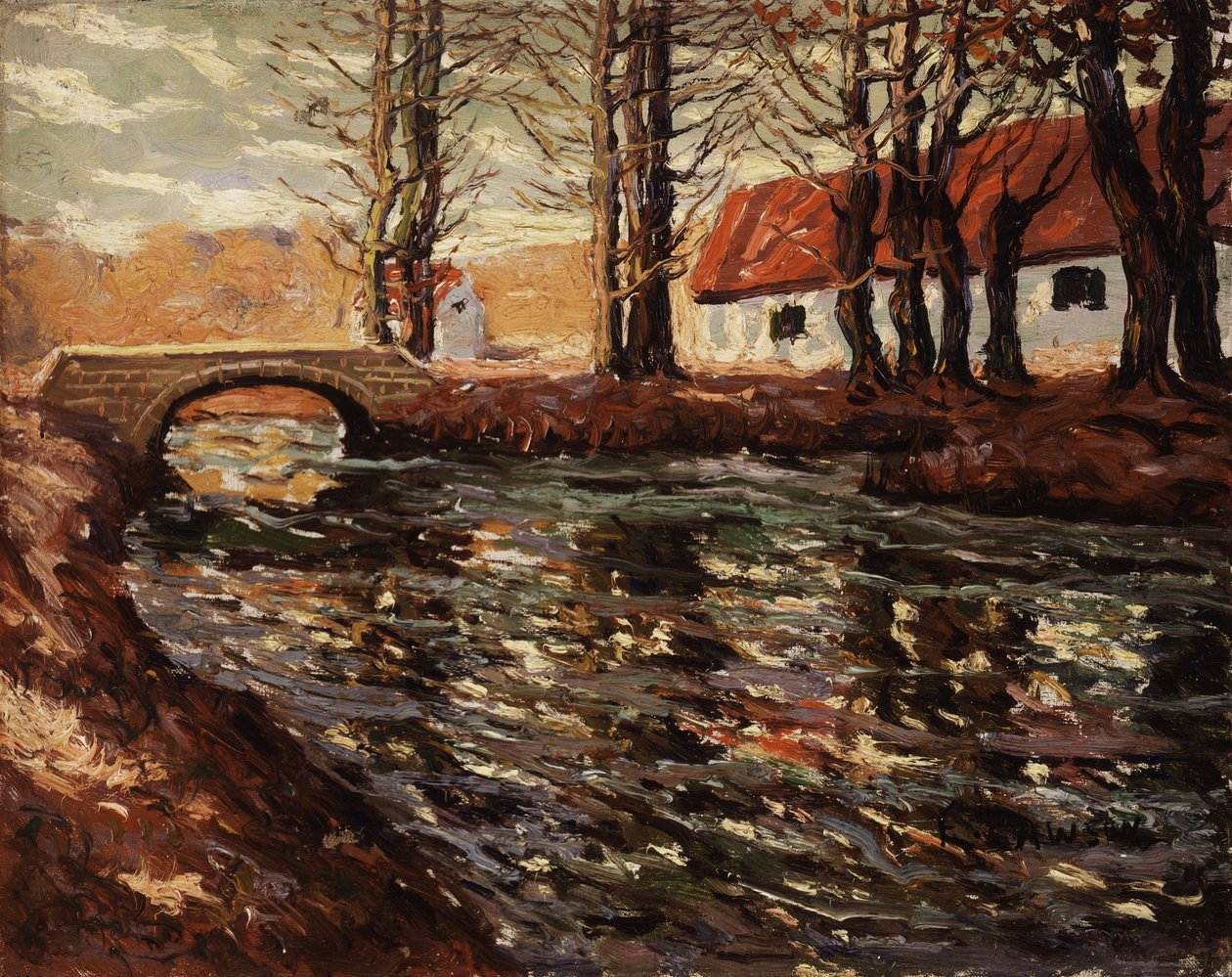 Paesaggio fluviale, c.1920 da Ernest Lawson