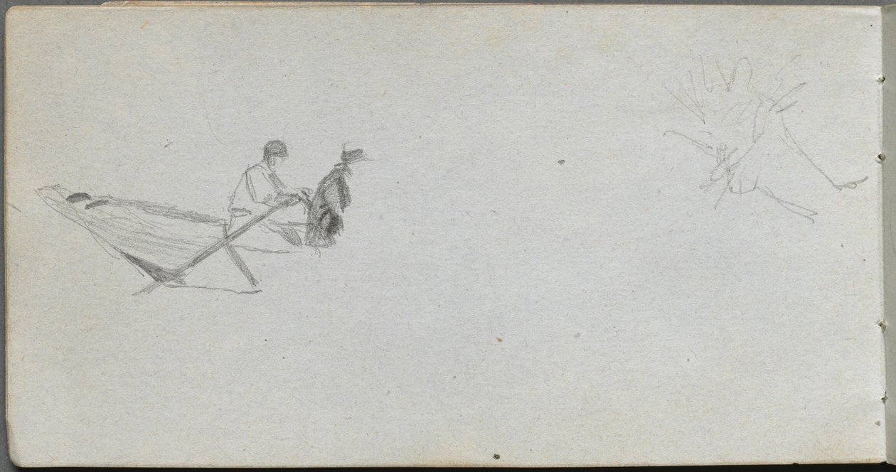 Taccuino, pagina 04: Figure in una barca da Ernest Meissonier