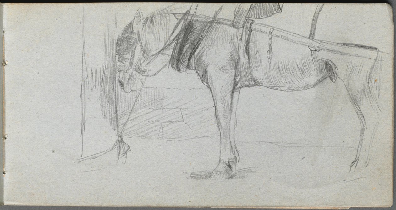 Taccuino, pagina 06: Studio di un cavallo da Ernest Meissonier