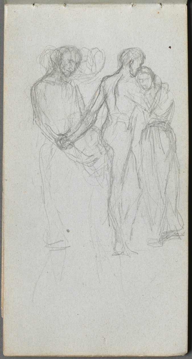 Taccuino, pagina 10: Figure che si abbracciano da Ernest Meissonier
