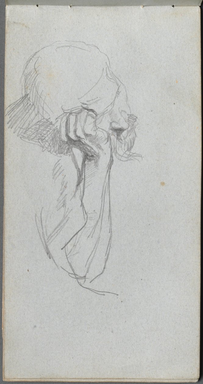 Taccuino, pagina 16: Figura Melanconica da Jean Louis Ernest Meissonier