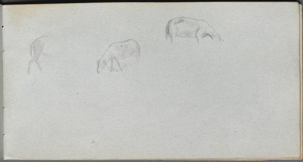 Quaderno degli schizzi, pagina 20: Studio di animali da Ernest Meissonier