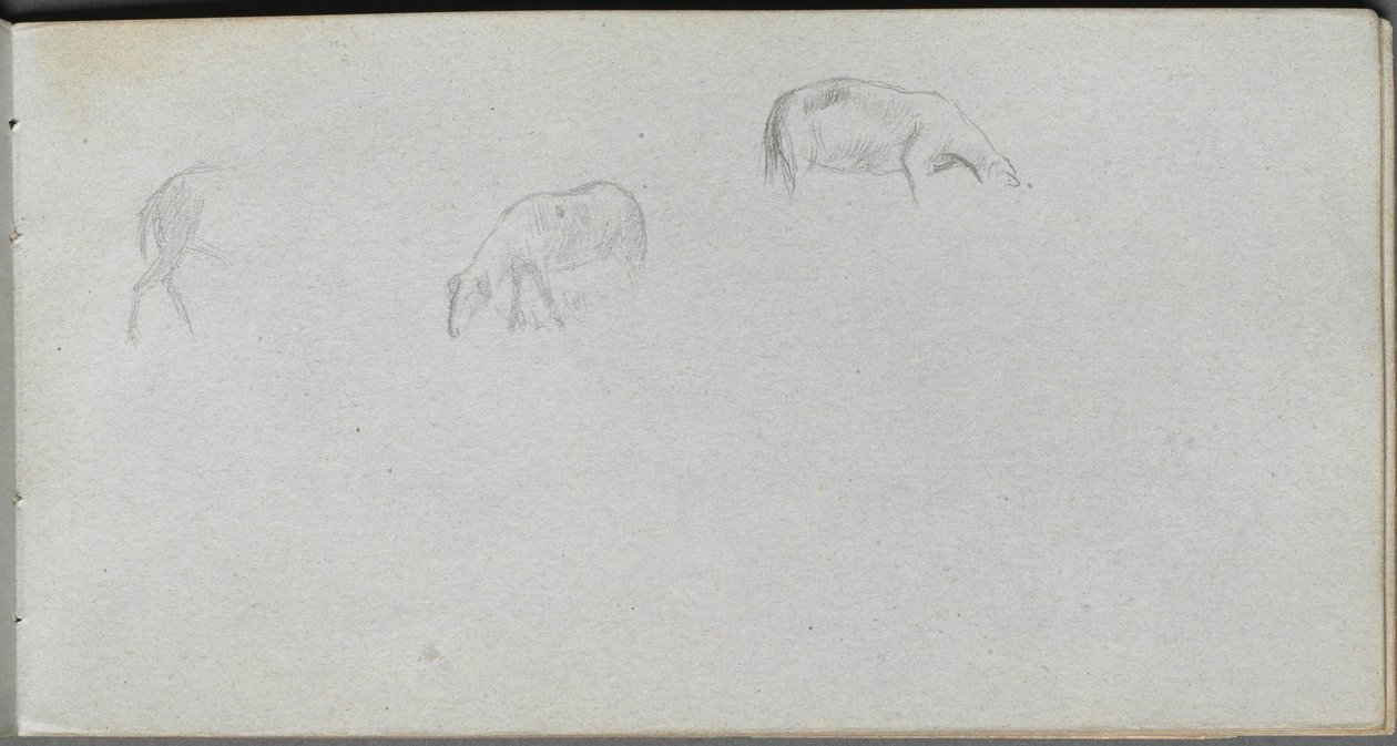 Taccuino, pagina 20: Studio di animali da Jean Louis Ernest Meissonier