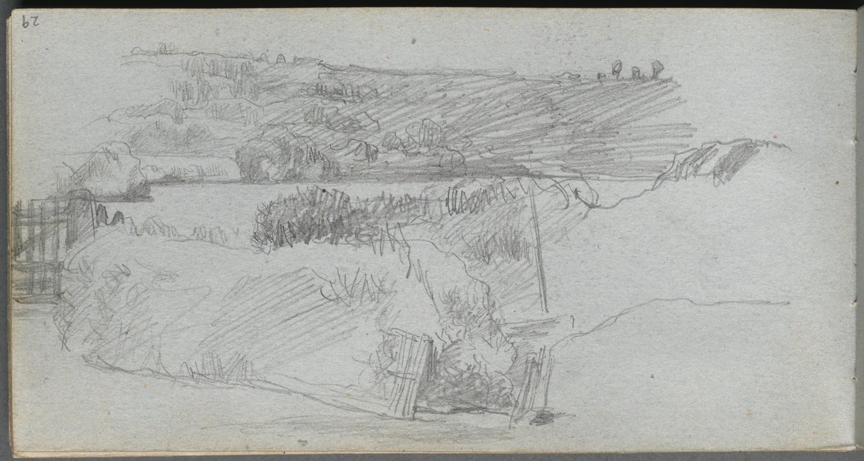 Taccuino, pagina 29: Studio del paesaggio da Jean Louis Ernest Meissonier