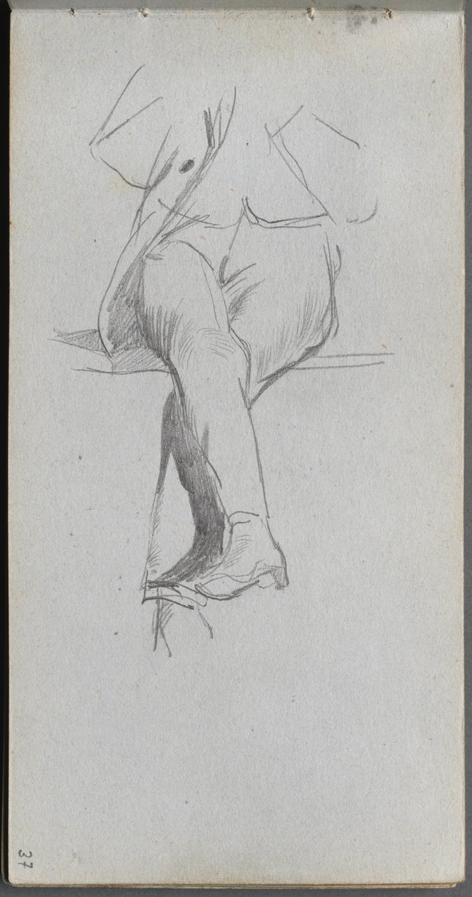 Studio di figura, gambe incrociate da Jean Louis Ernest Meissonier