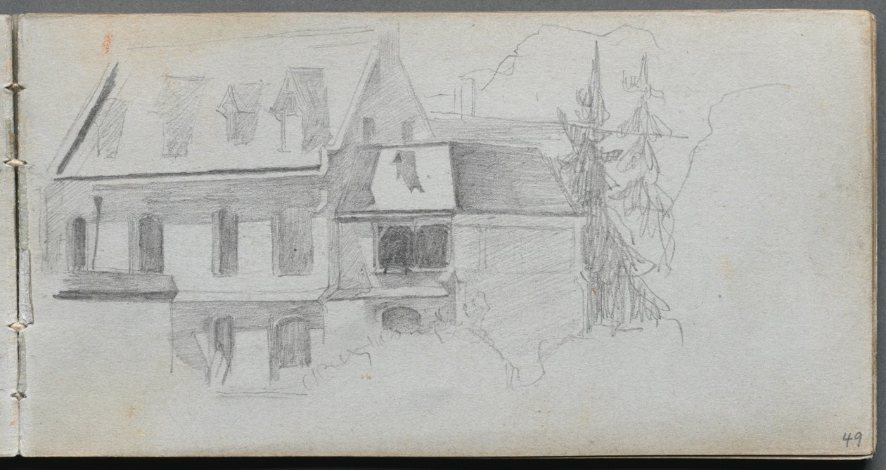 Taccuino, pagina 49: Studio architettonico da Ernest Meissonier
