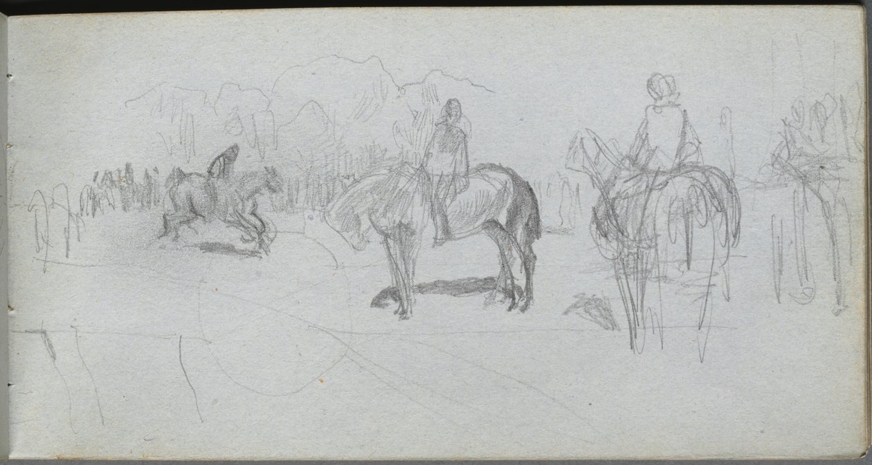 Taccuino, pagina 52: Studio di figura da Jean Louis Ernest Meissonier