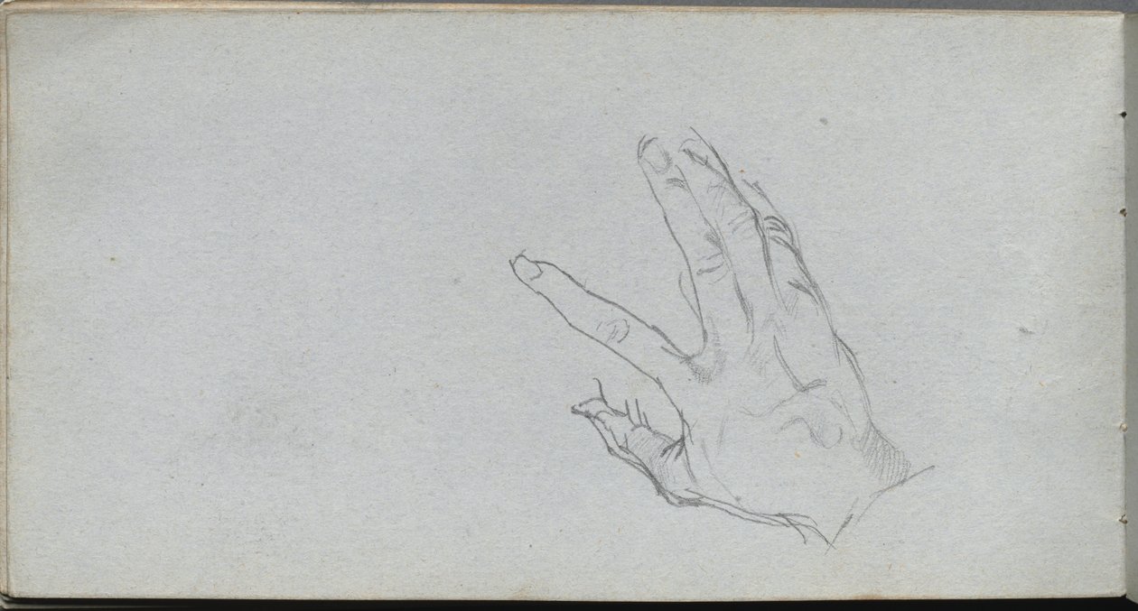Taccuino, pagina 68: Studio di una mano da Ernest Meissonier
