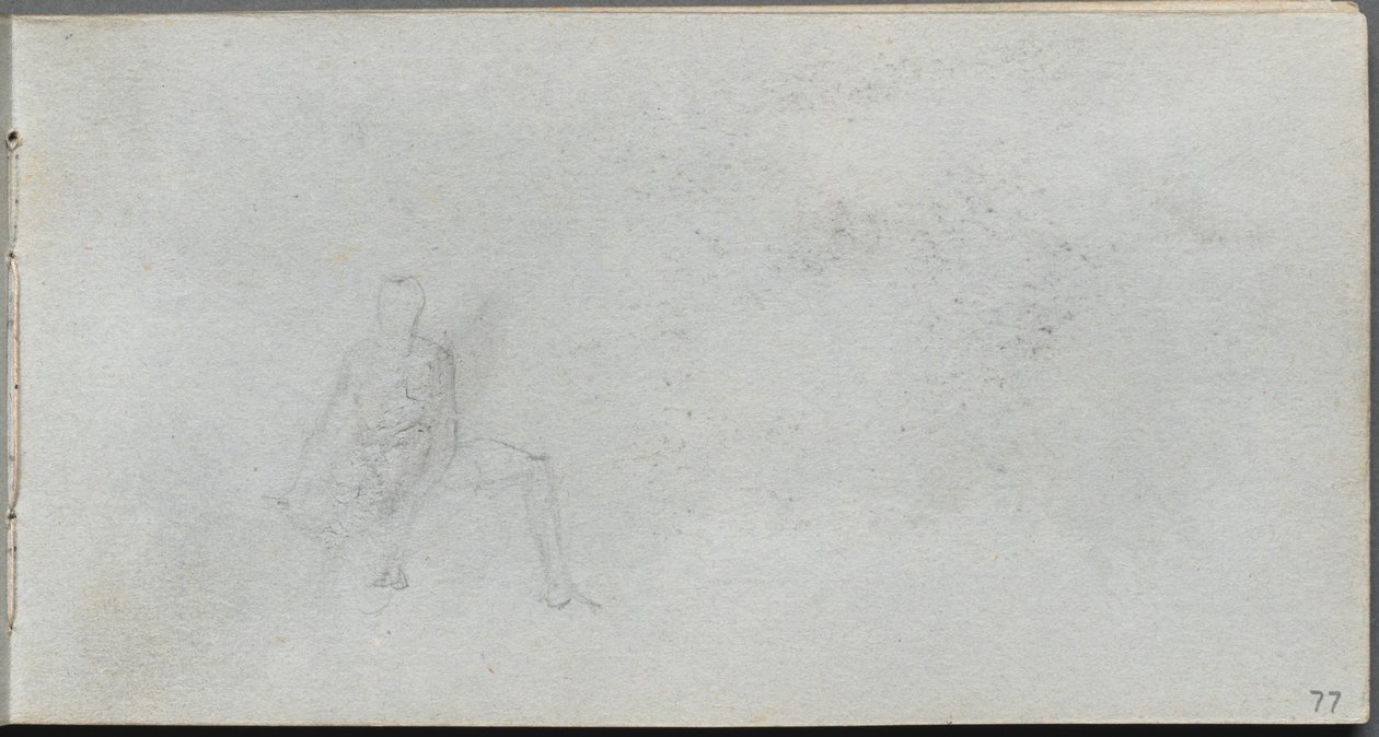 Quaderno di schizzi, pagina 77: Studio di figura da Ernest Meissonier