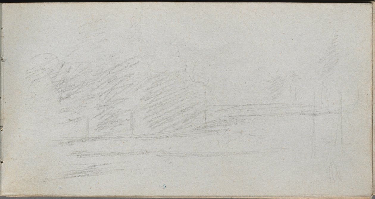 Taccuino, pagina 78: Studio di paesaggio da Jean Louis Ernest Meissonier