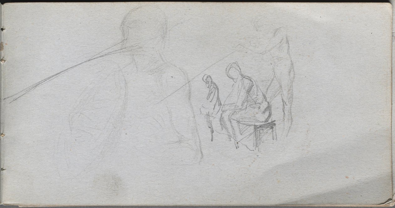 Quaderno di schizzi, pagina 98: Studio di figure da Ernest Meissonier