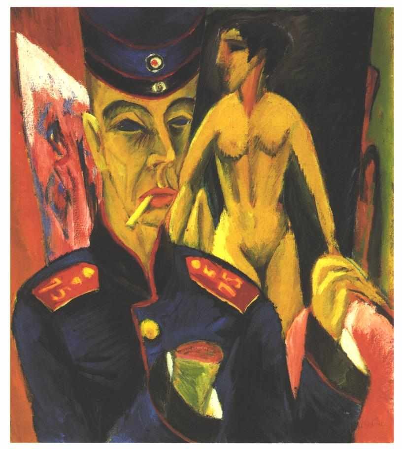 Autoritratto come soldato da Ernst Ludwig Kirchner