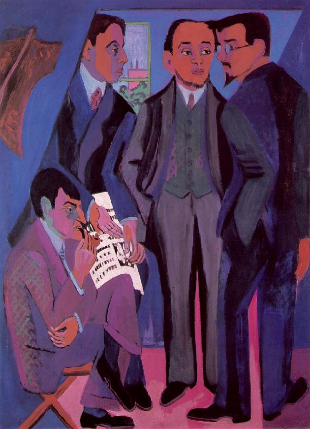 Un gruppo di artisti da Ernst Ludwig Kirchner
