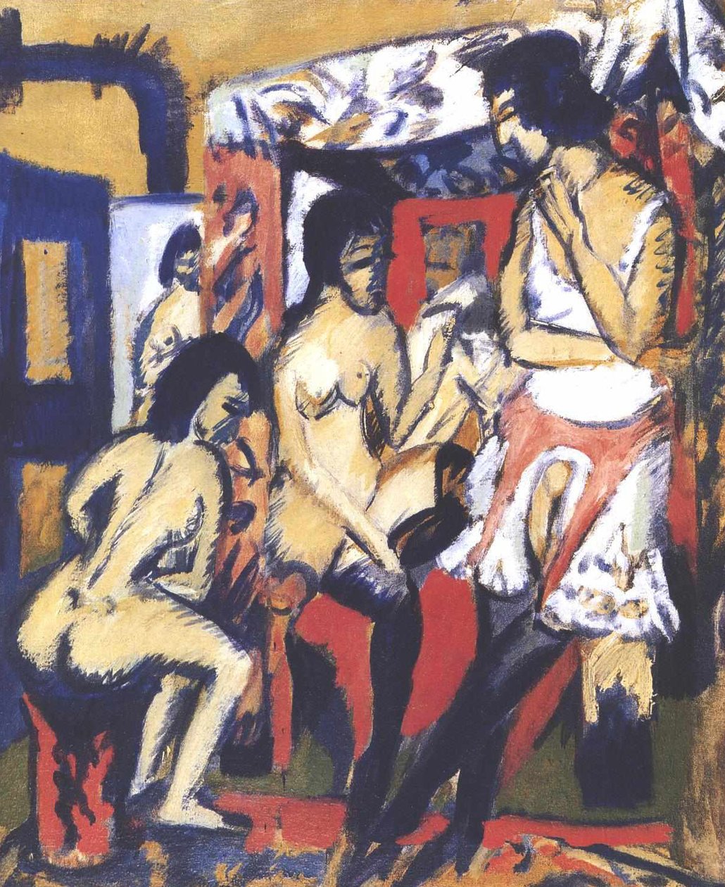 Nudo in studio da Ernst Ludwig Kirchner