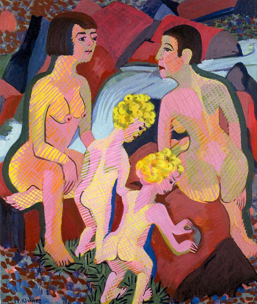 Donne e bambini bagnanti da Ernst Ludwig Kirchner