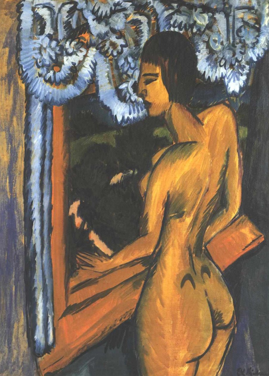 Nudo marrone alla finestra da Ernst Ludwig Kirchner