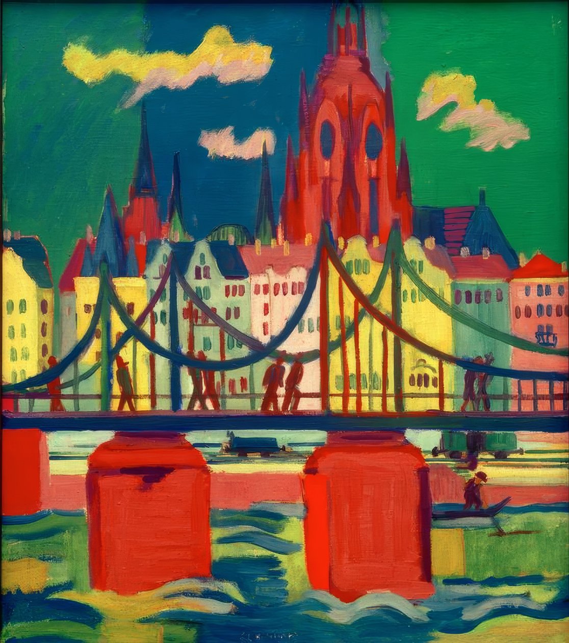 Il duomo di Francoforte da Ernst Ludwig Kirchner