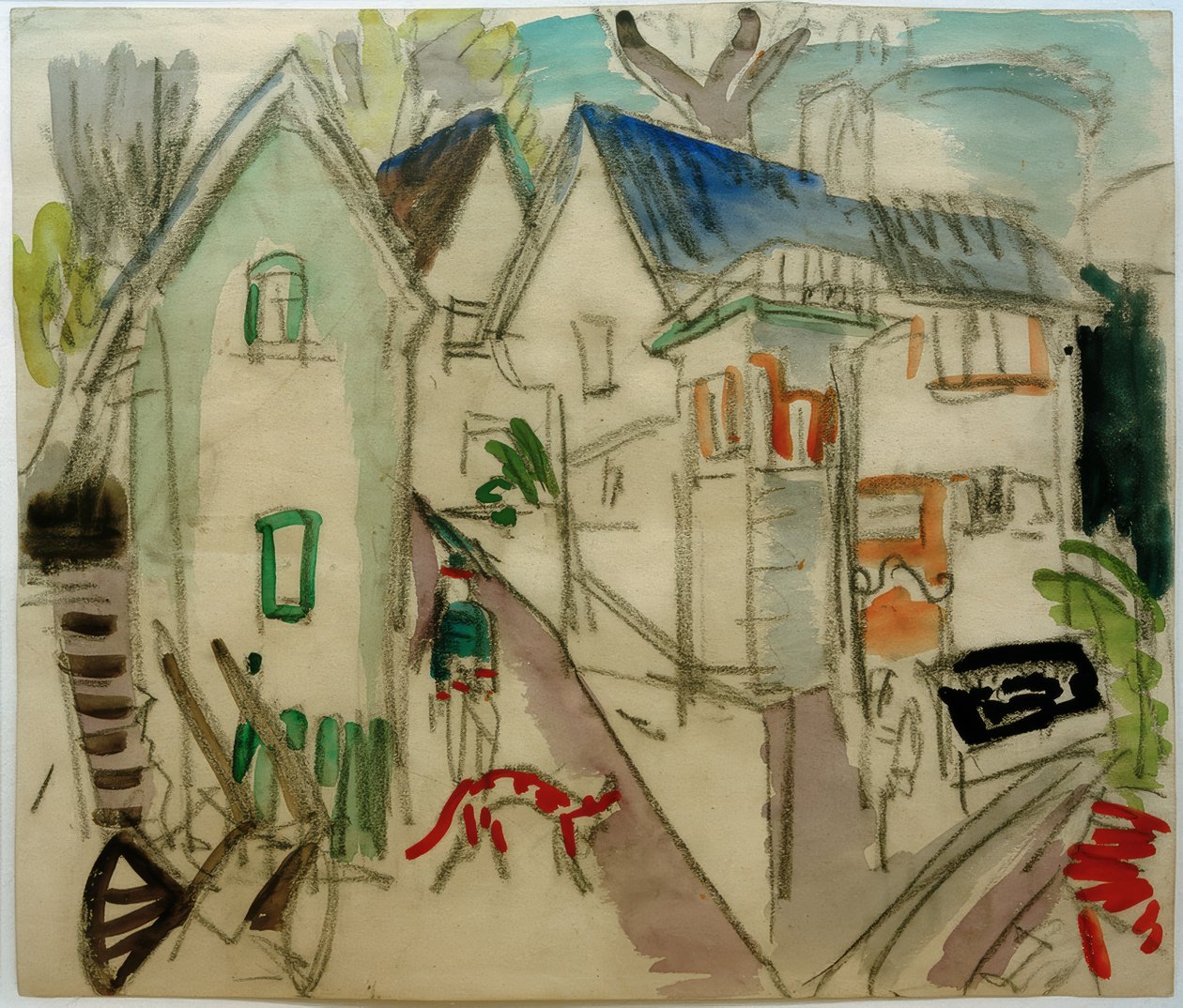 Strada del villaggio nel Taunus vicino a Königstein da Ernst Ludwig Kirchner