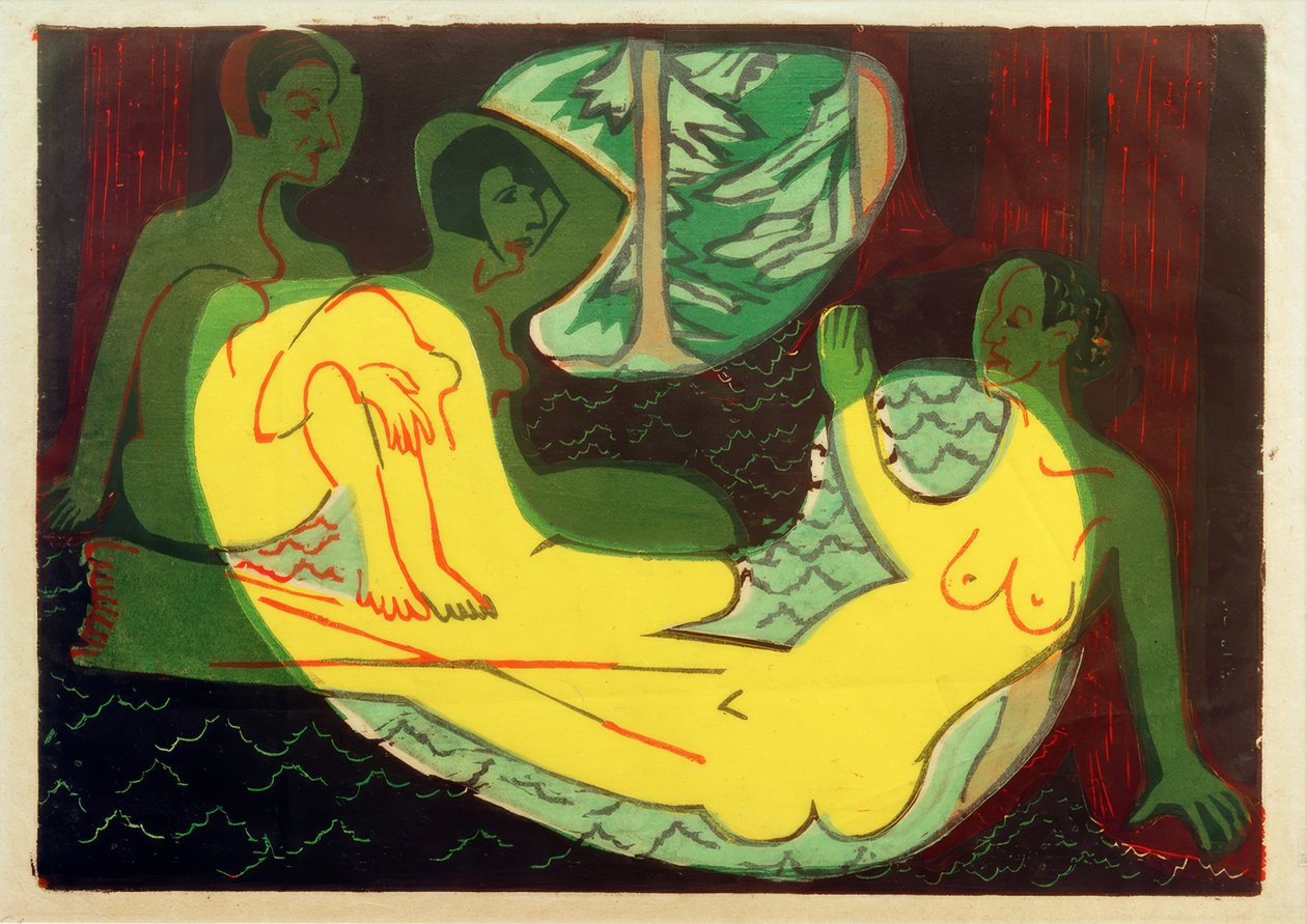 E.L.Kirchner, Tre nudi nel bosco da Ernst Ludwig Kirchner