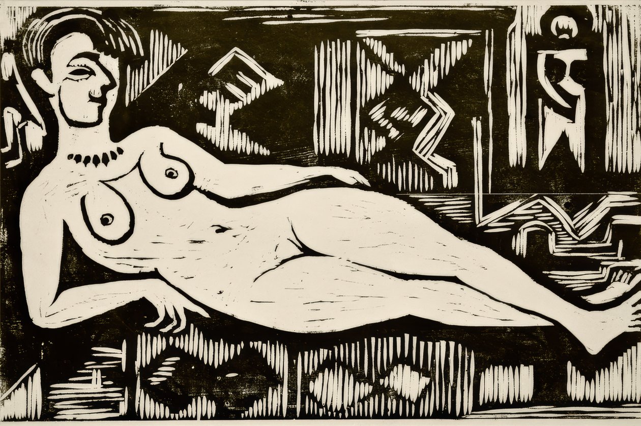 Grande nudo disteso da Ernst Ludwig Kirchner