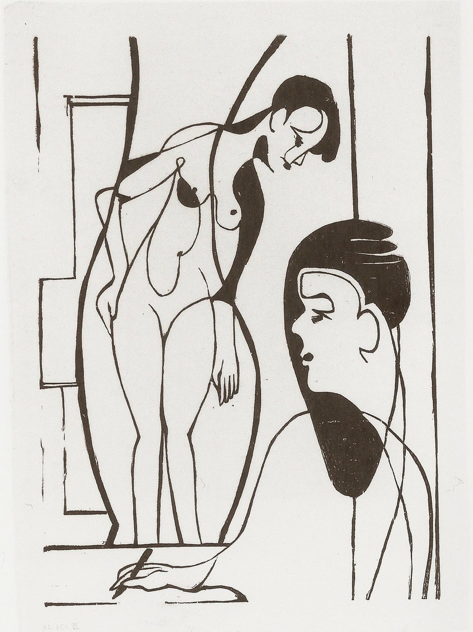 Artista e modella da Ernst Ludwig Kirchner