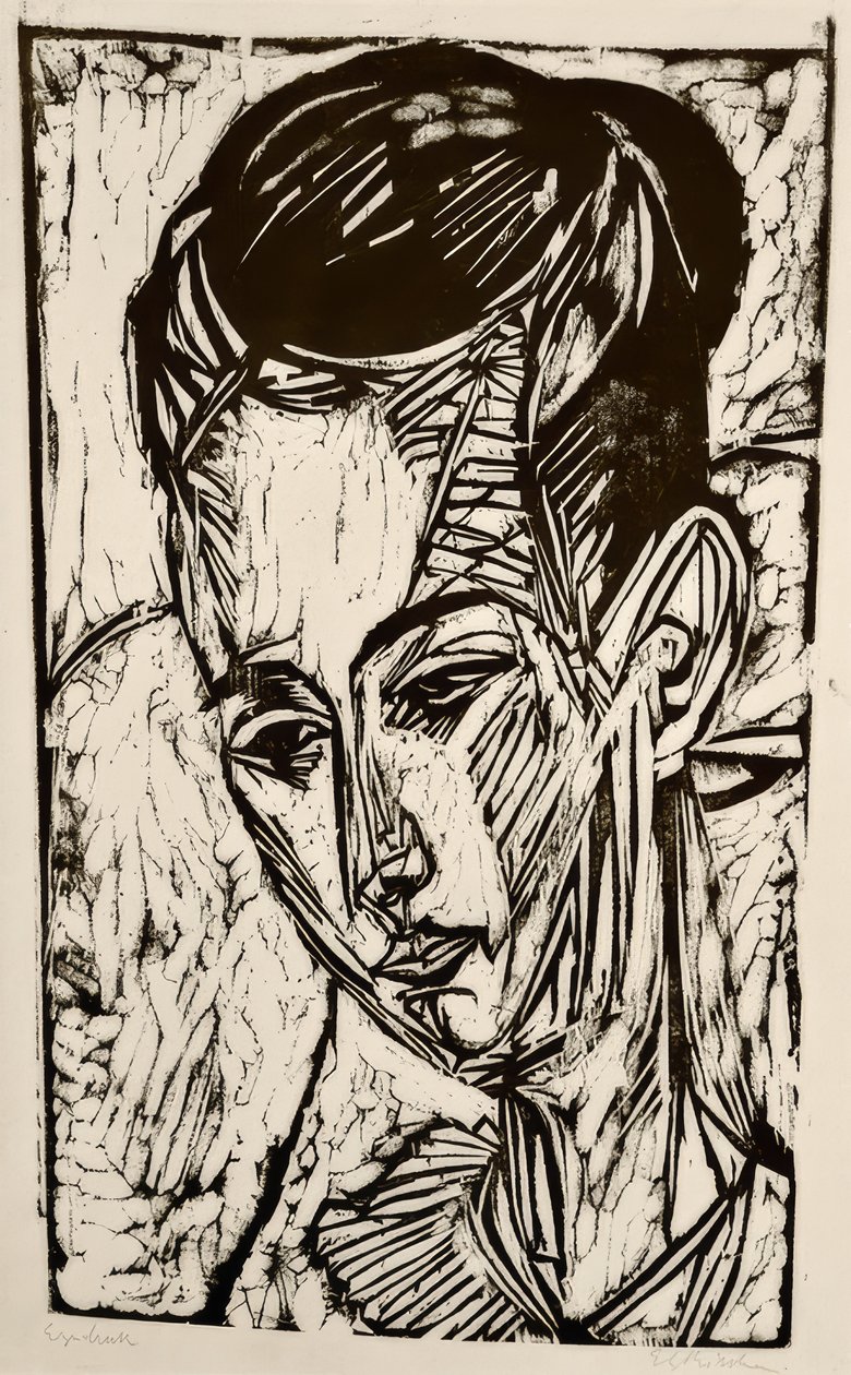 Testa della figlia Hardt da Ernst Ludwig Kirchner