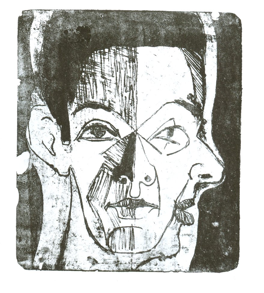 Studio di testa da Ernst Ludwig Kirchner
