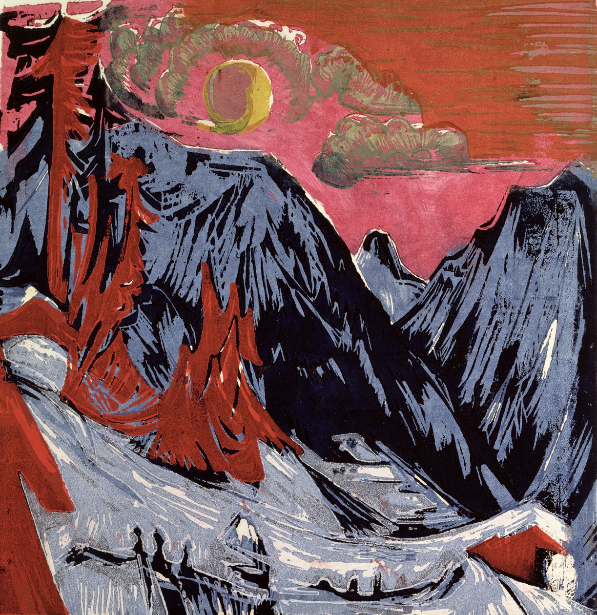Montagne in inverno, 1919 da Ernst Ludwig Kirchner