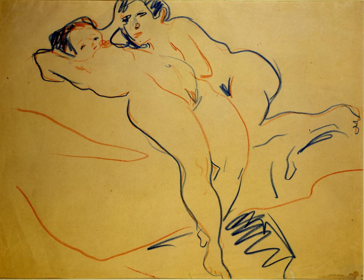 Coppia a riposo da Ernst Ludwig Kirchner