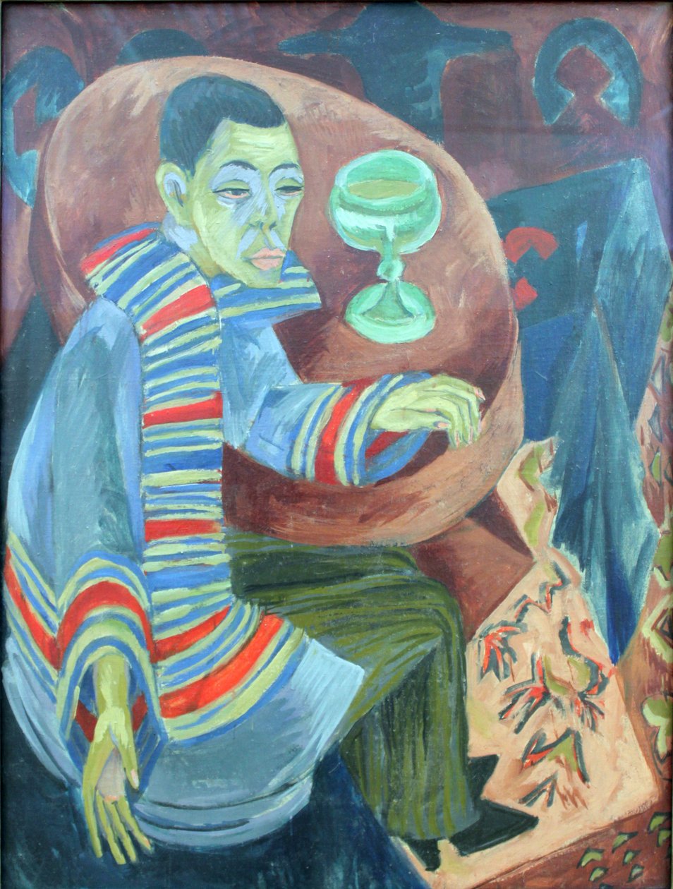 Autoritratto come bevitore da Ernst Ludwig Kirchner