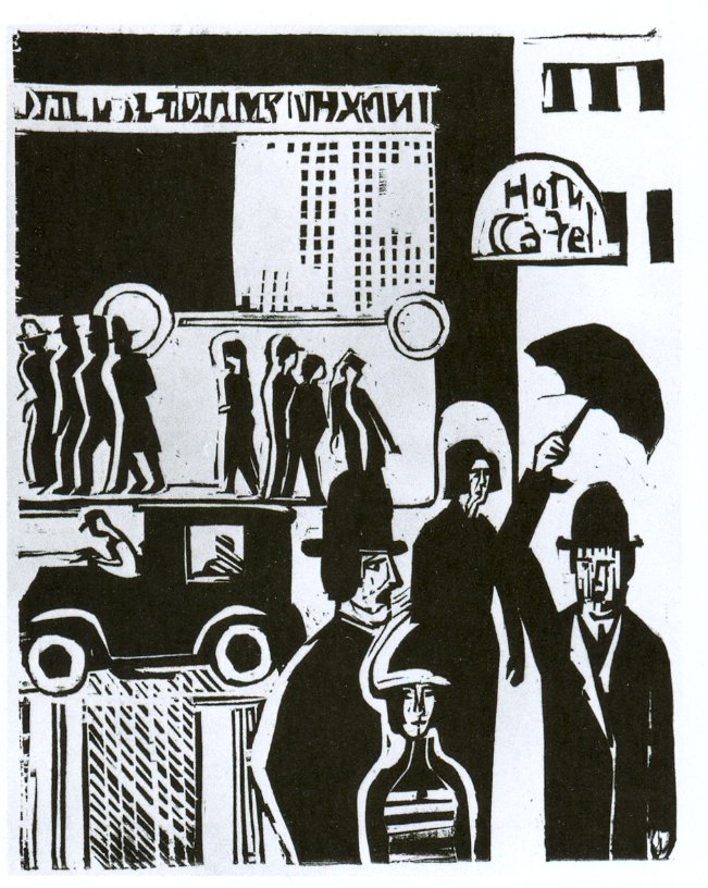 Strada sotto la pioggia da Ernst Ludwig Kirchner