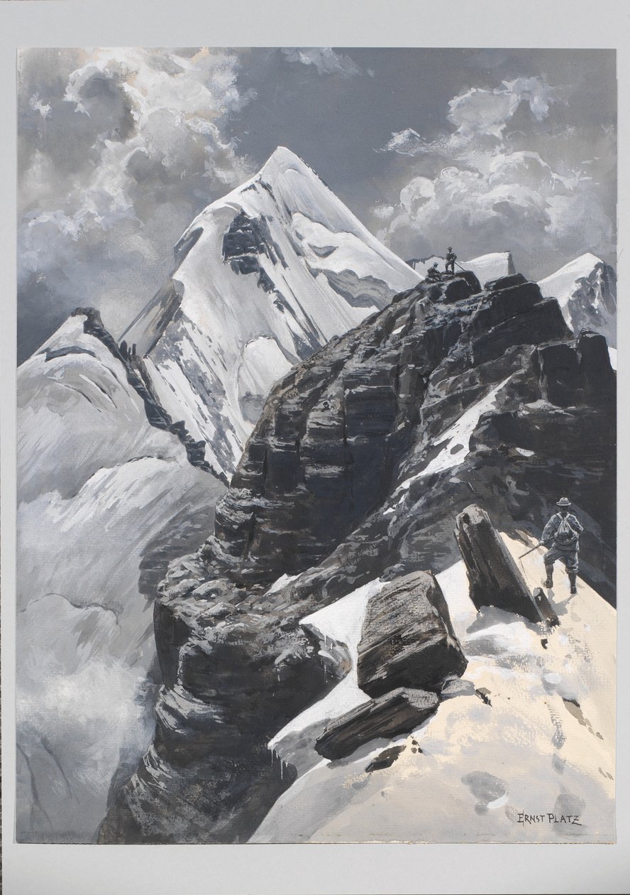 Ernst Platz, Schollhornplatte, parete est del Watzmann da Ernst Platz