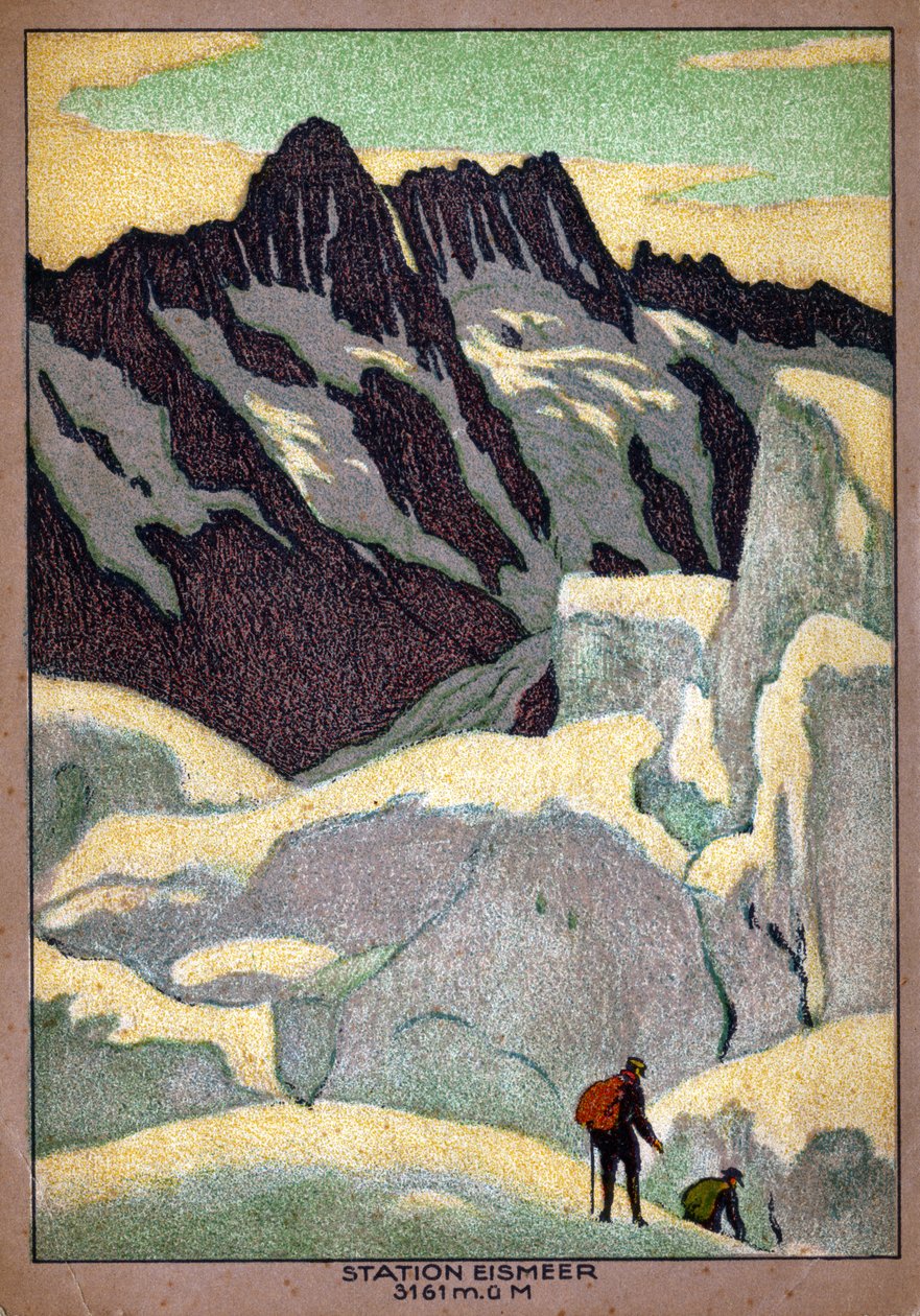 Ghiacciaio di Grindelwald (illustrazione, 1920-1930 ca.) da Ernst Emil Schlatter