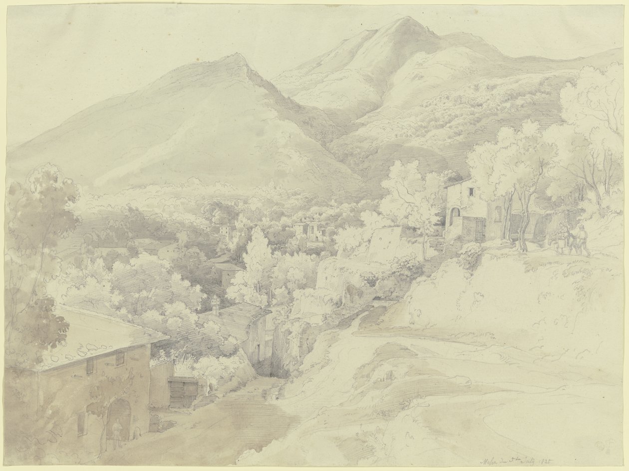 Vista di Massa di Carrara da Ernst Fries