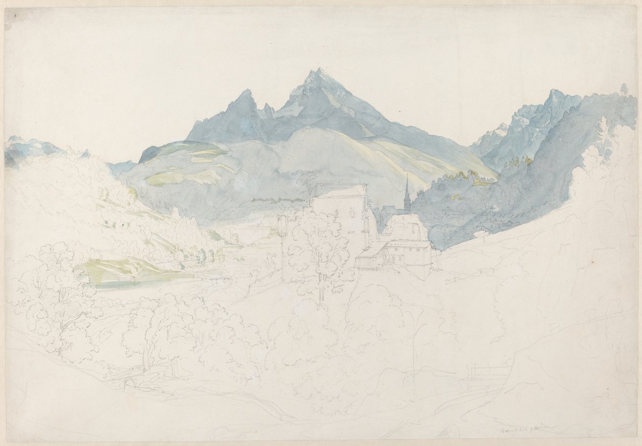 Berchtesgaden con il picco del Watzmann in lontananza da Ernst Fries