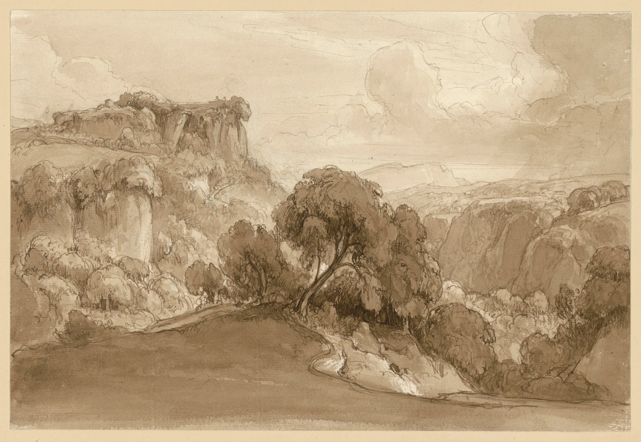 Paesaggio montano italiano boscoso da Ernst Fries