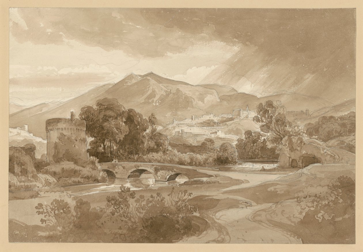 Veduta di Tivoli, con l
