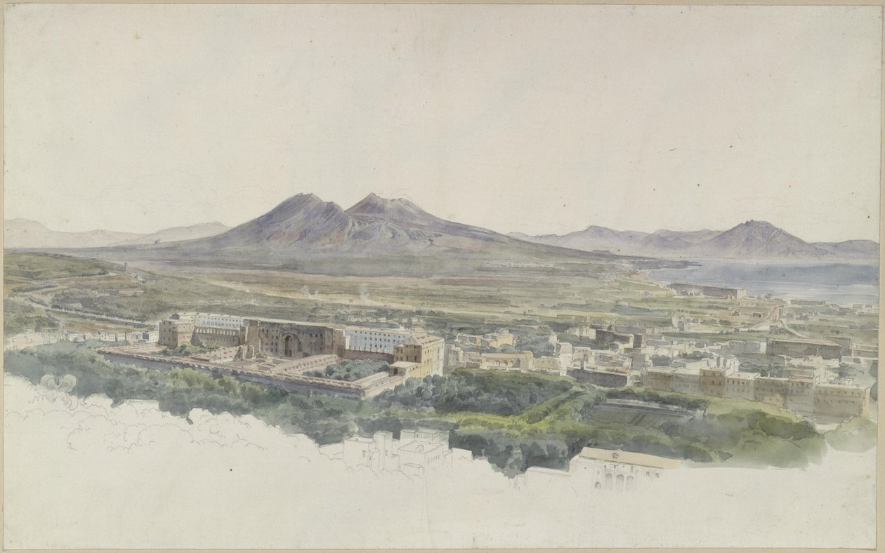 Veduta su Napoli con Pompei verso il Vesuvio da Ernst Fries