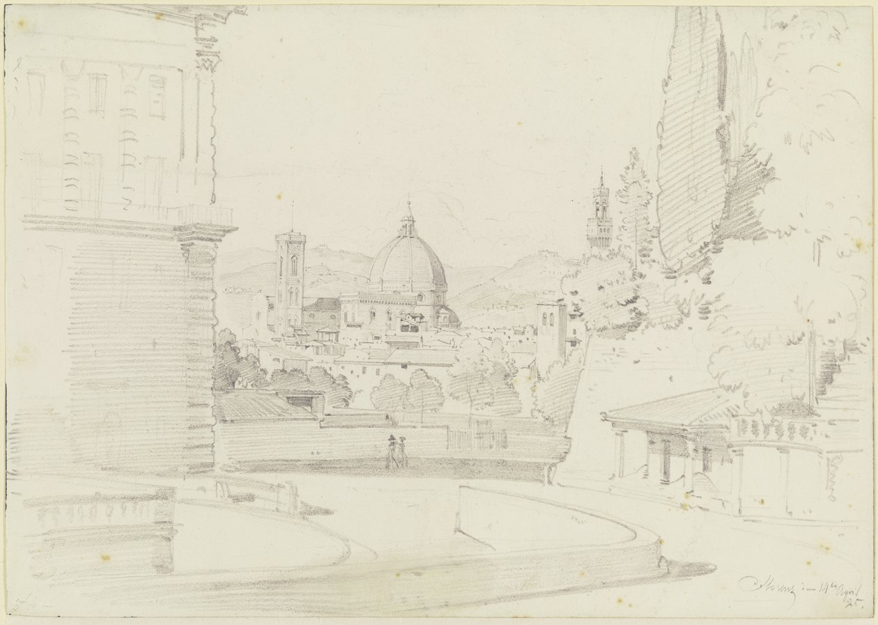 Firenze vista dal Giardino di Boboli da Ernst Fries
