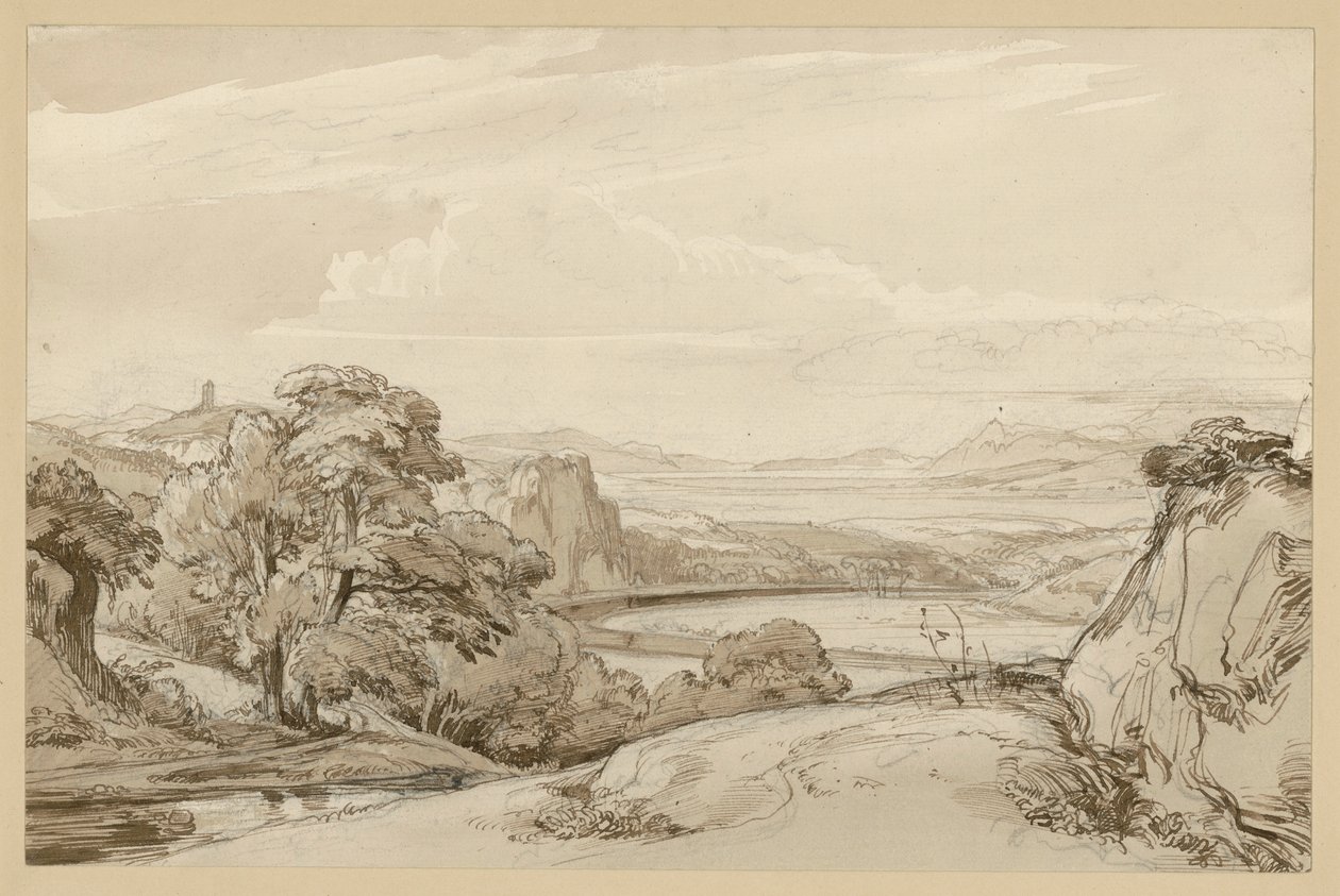 Paesaggio sul lago di Nemis, nei pressi di Ganzano da Ernst Fries