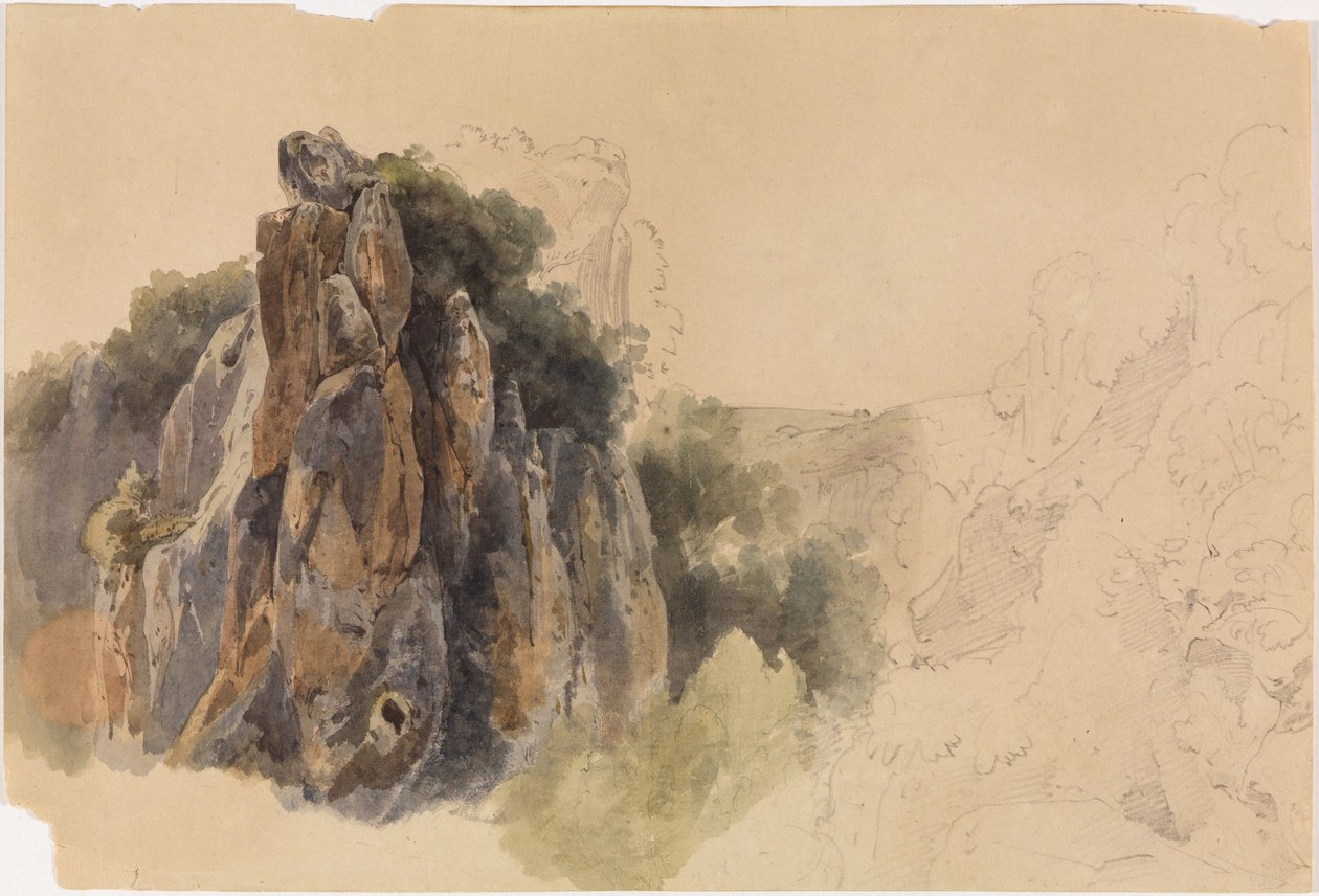 Studio di paesaggio con rocce da Ernst Fries